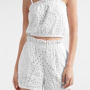 White Eyelet Women's Shorts